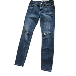 Old Navy Rockstar Super Skinny Mid-Rise Blue Denim Jeans Size 8 Long